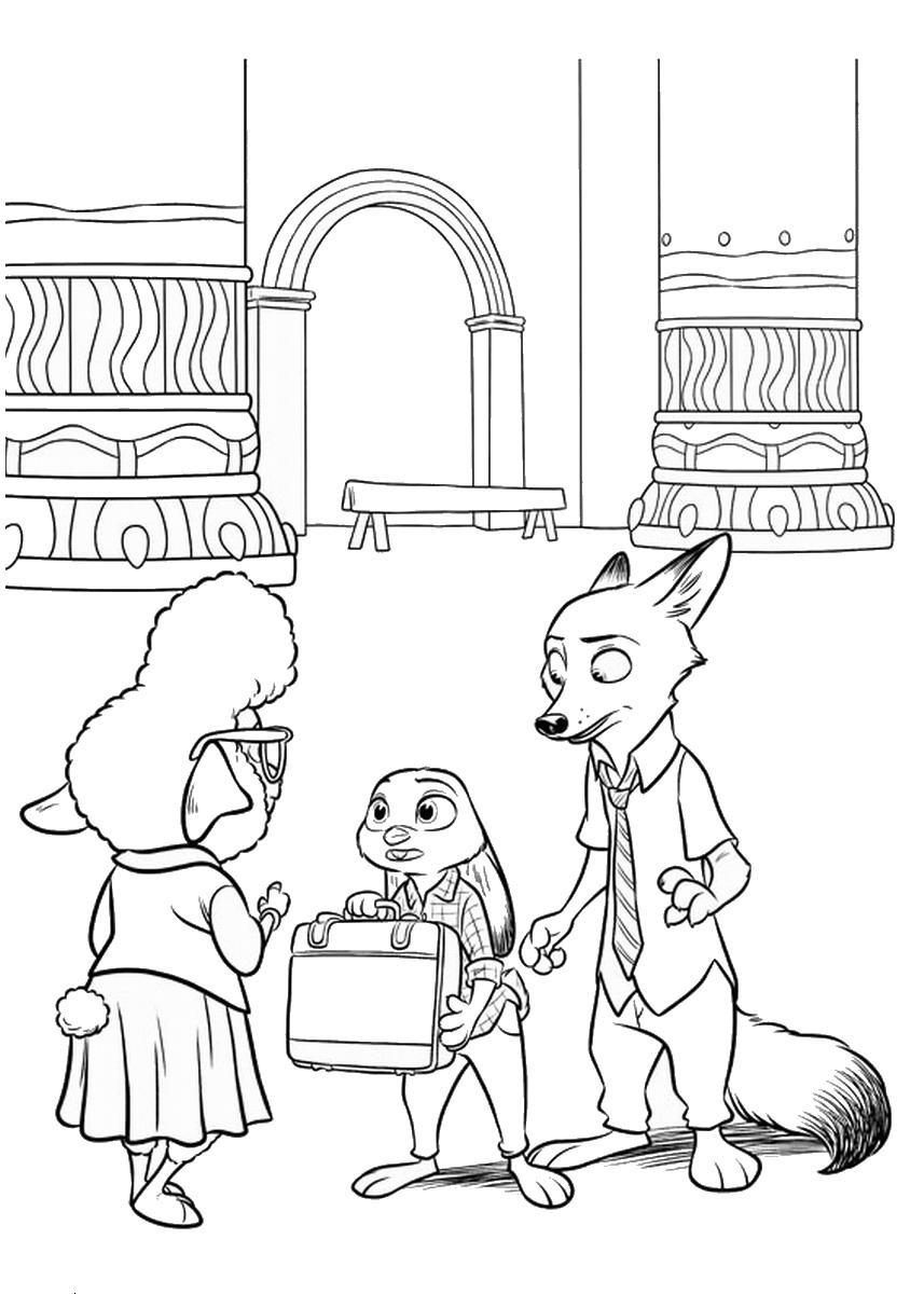 Zootopia coloring pages
