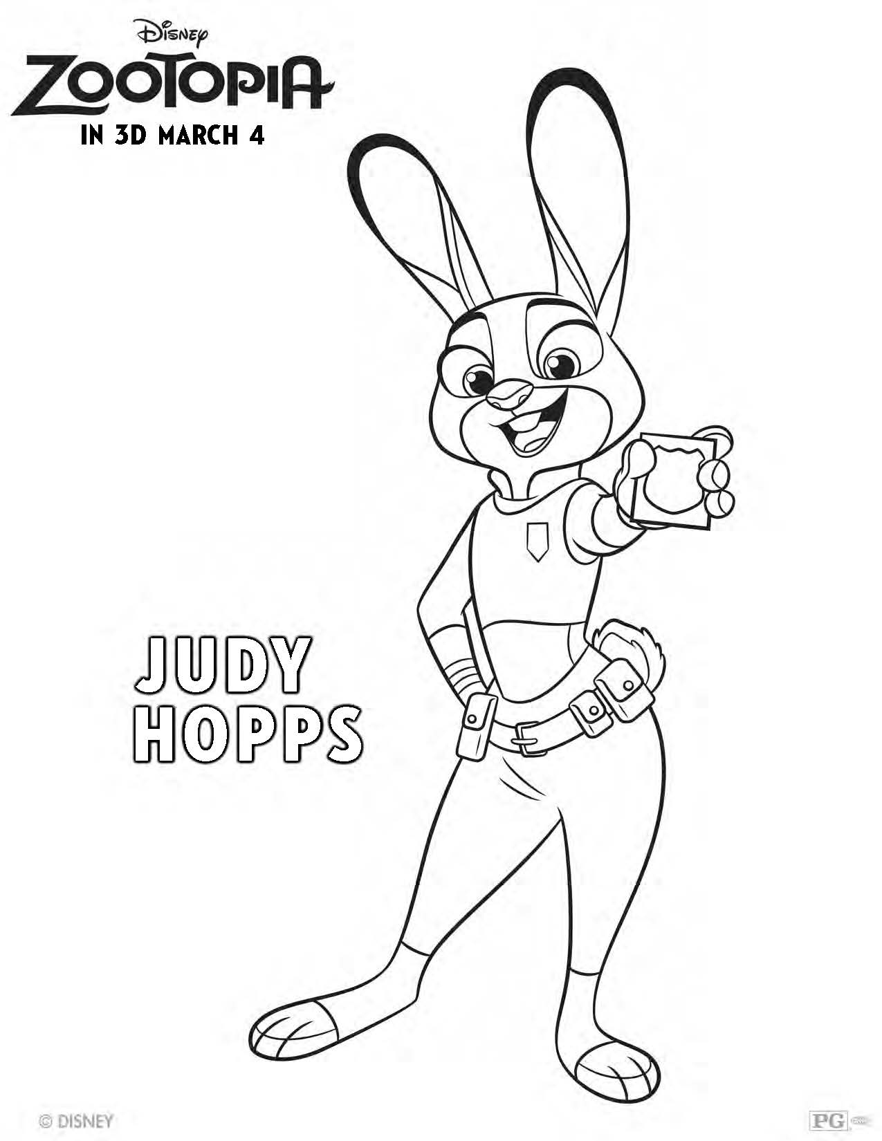 Disneys zootopia printable coloring activity sheets new clips zootopia