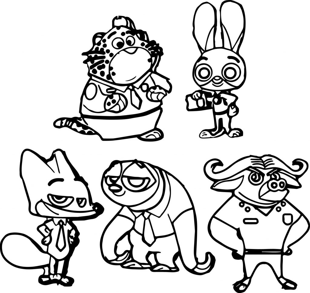 Zootopia coloring pages free coloring pages for kids