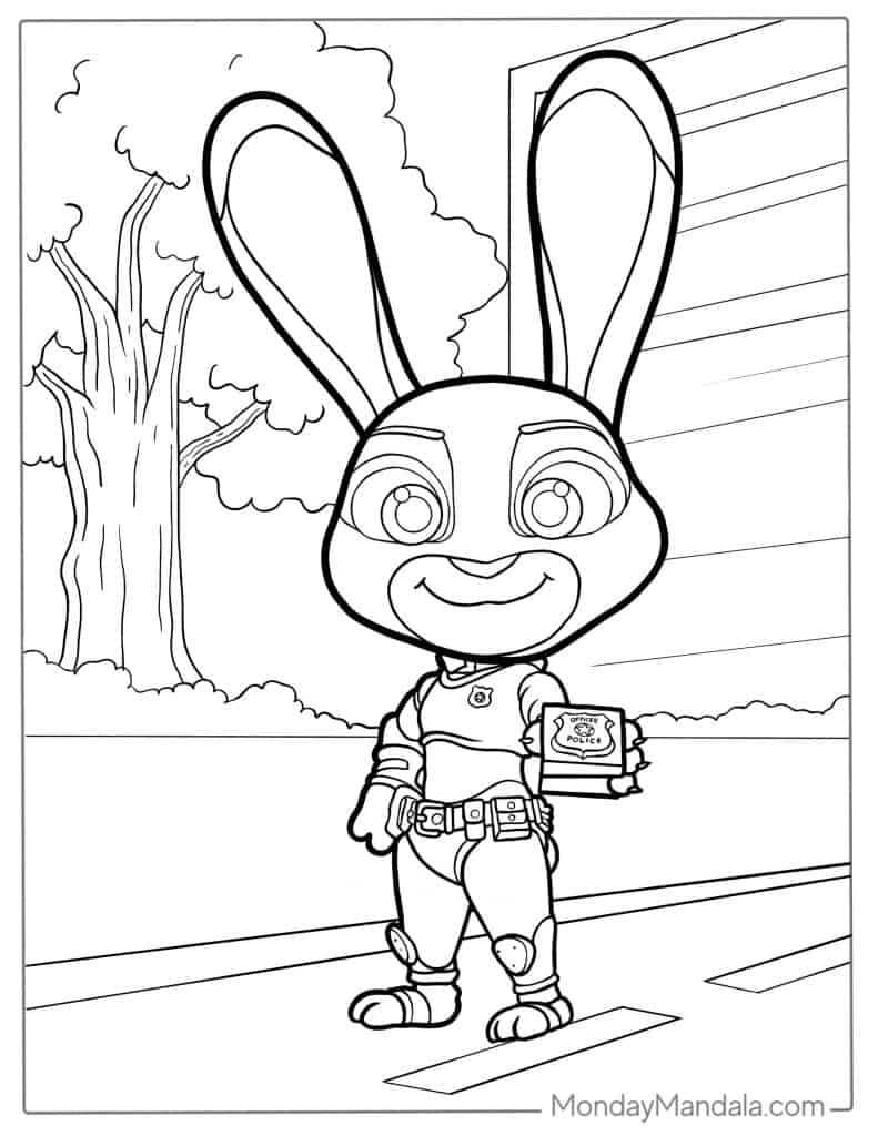 Rabbit coloring pages free pdf printables