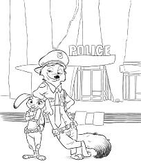 Zootopia coloring pages printable for free download