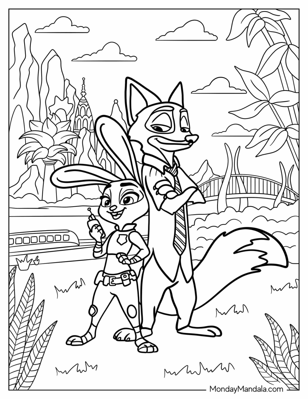 Zootopia coloring pages free pdf printables