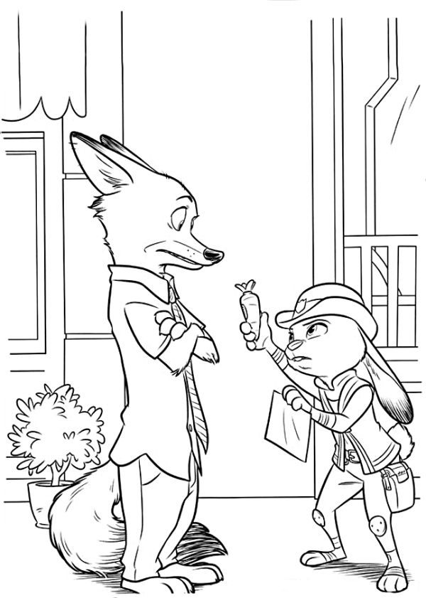 Disney zootopia coloring pages printable pdf