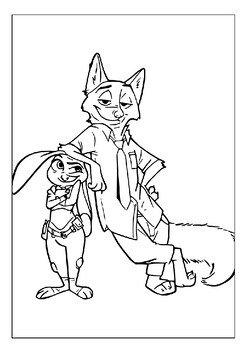 Printable zootopia coloring pages collection for creative kids by lovelypages