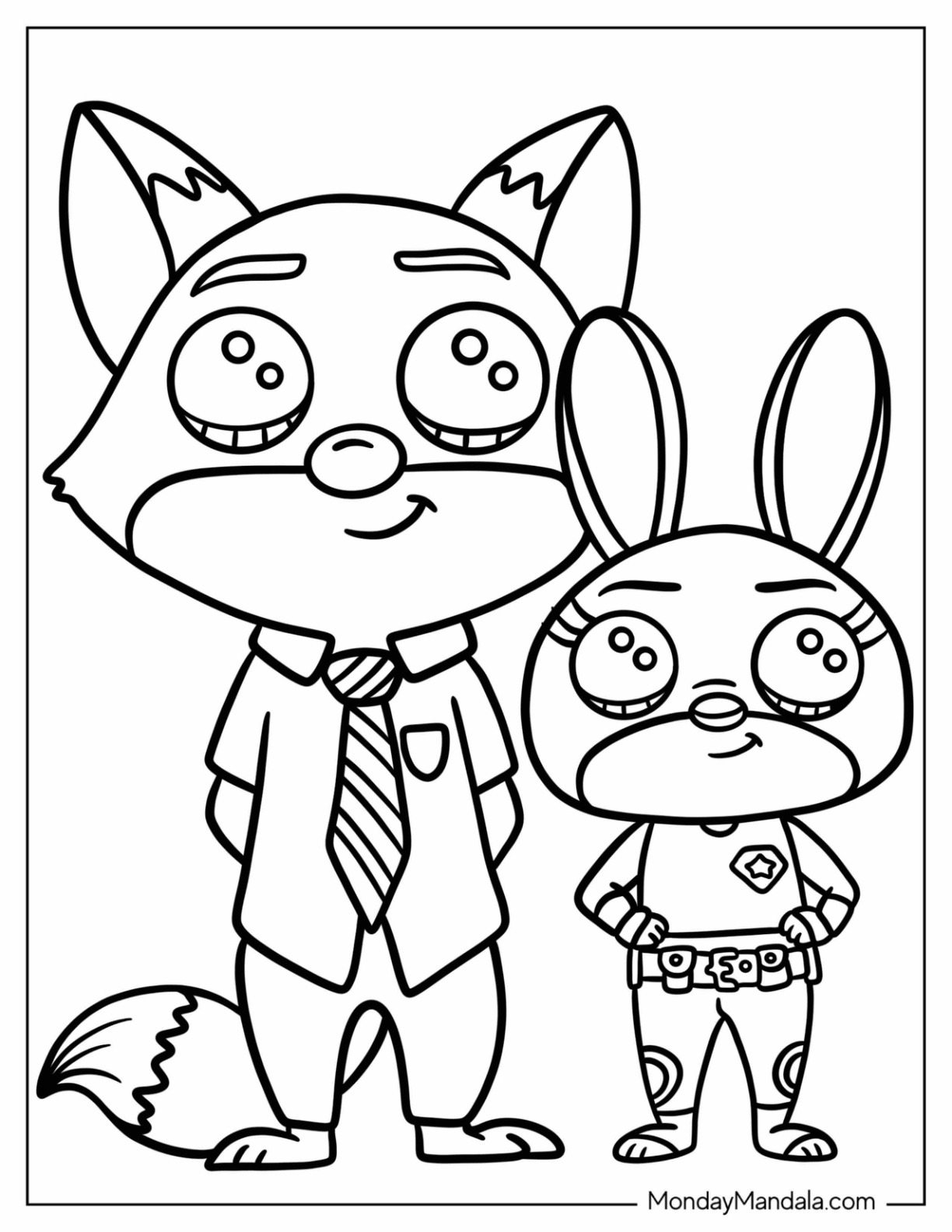 Zootopia coloring pages free pdf printables