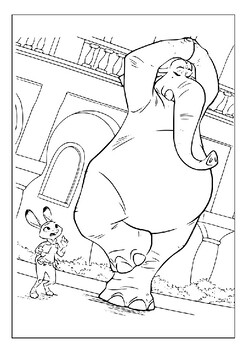 Disneys zootopia characters printable coloring pages collection for kids