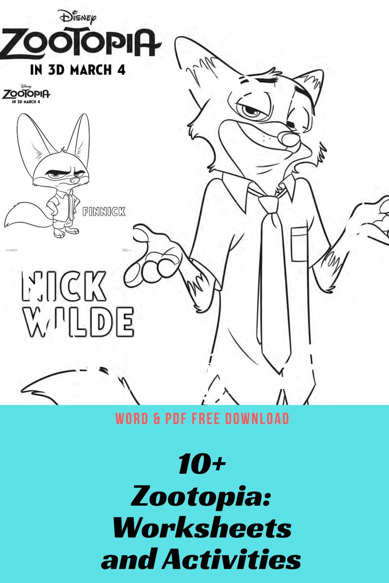 Mysite on x zootopia worksheets and activities httpstcoehchwbt download for visit my website zootopia worksheet pdf zootopia coloring pages printable free download zootopia coloring book zootopia coloringpages worksheets
