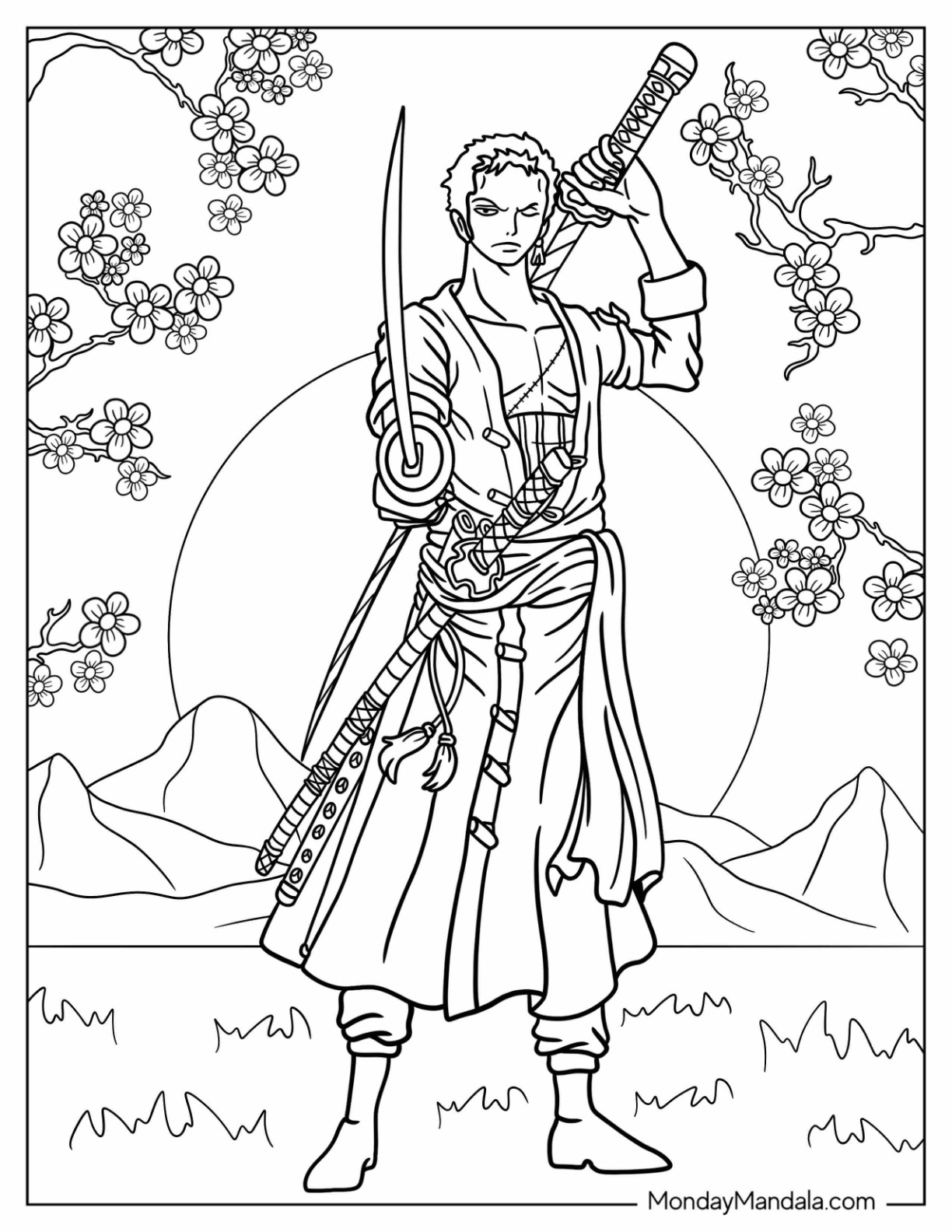 One piece coloring pages free pdf printables