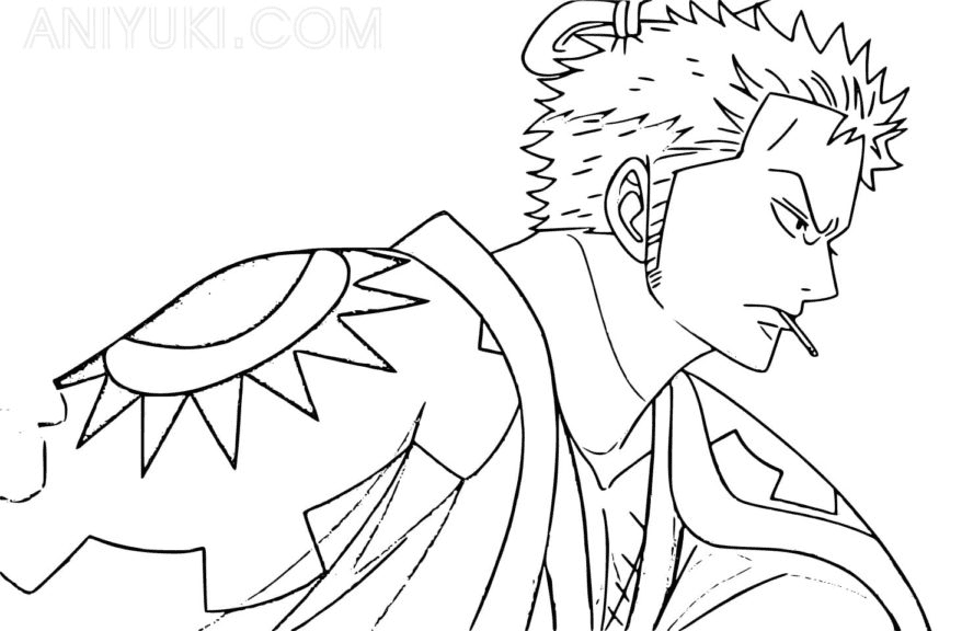 Roronoa zoro coloring pages printable for free download
