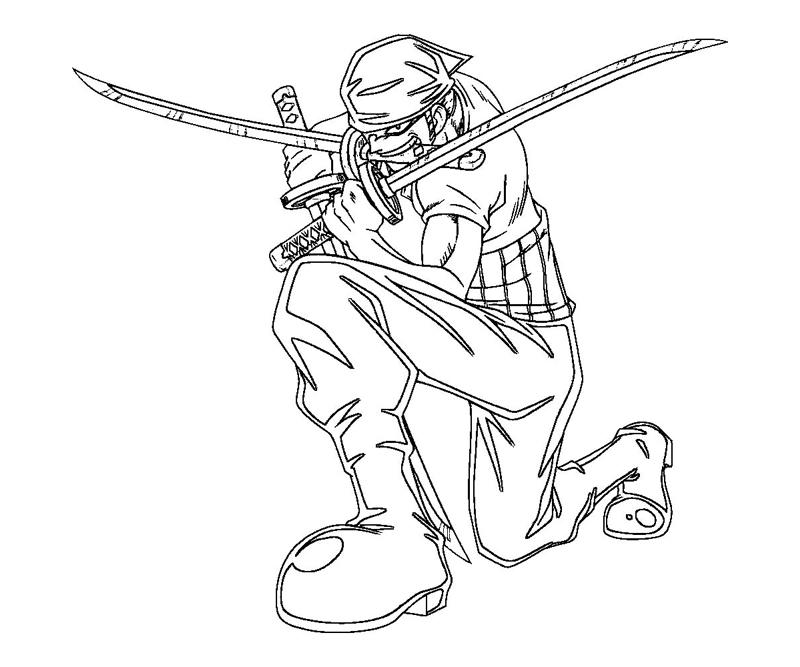 Roronoa zoro coloring crafty teenager