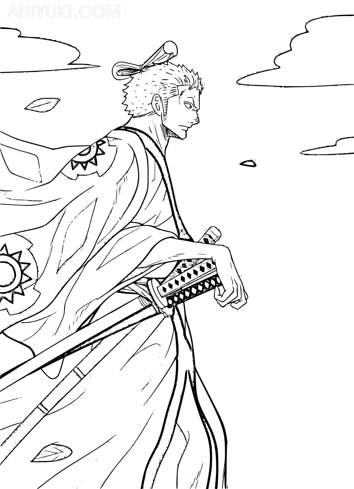 Roronoa zoro coloring pages