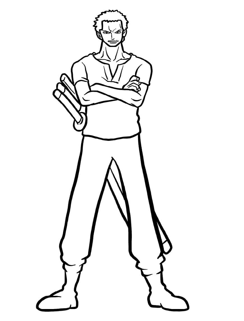 Roronoa zoro coloring pages printable for free download