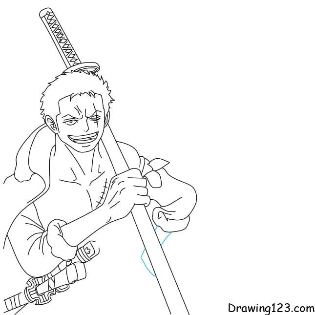 Roronoa zoro drawing tutorial