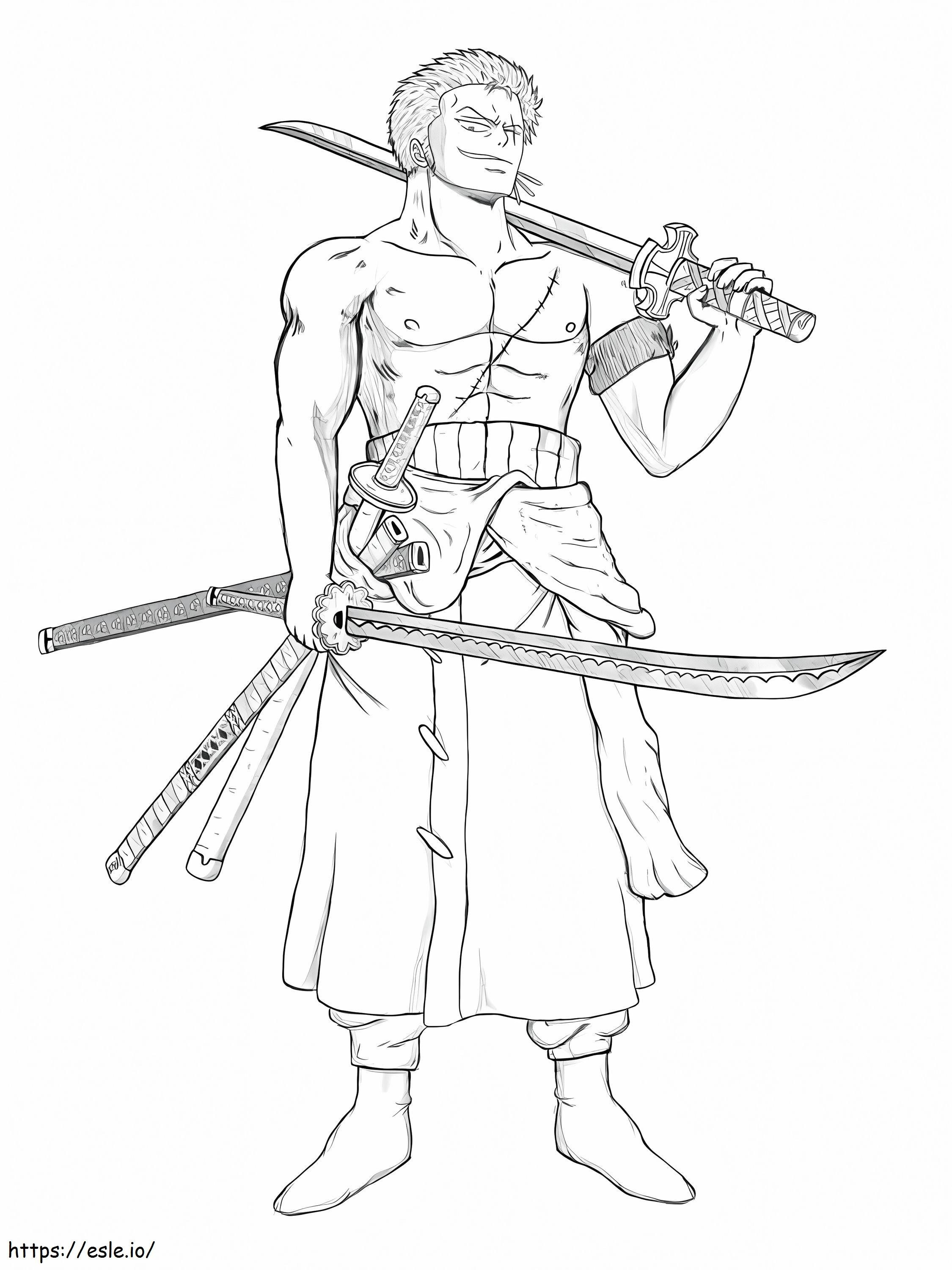 Zoro coloring page