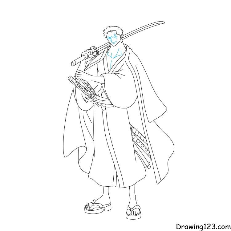 Roronoa zoro drawing tutorial