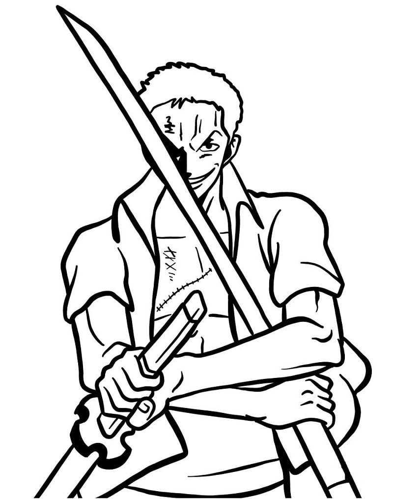 Printable roronoa zoro coloring pages