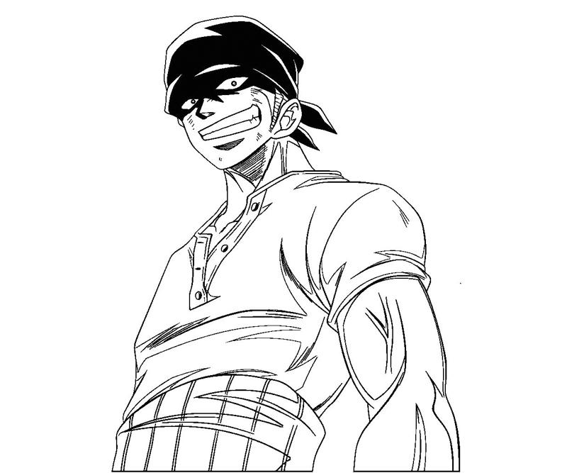Roronoa zoro coloring crafty teenager