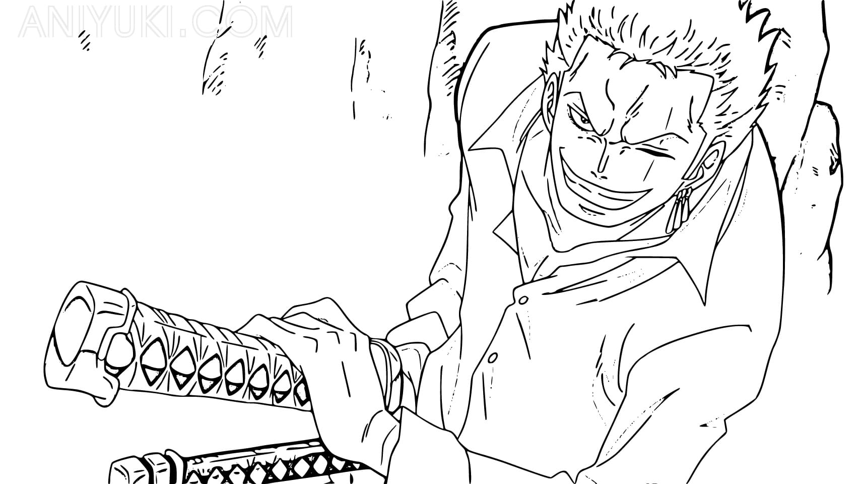 Roronoa zoro coloring pages