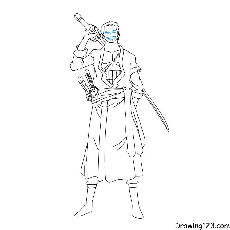 Roronoa zoro drawing tutorial