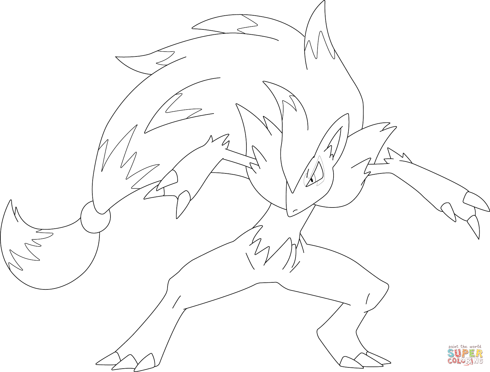 Josh the zoroark coloring page free printable coloring pages