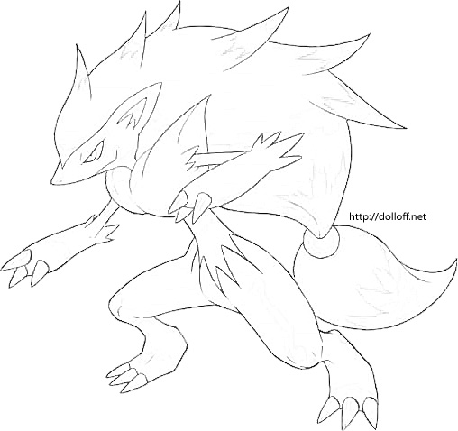 Zoroark coloring page by oreosaregood on