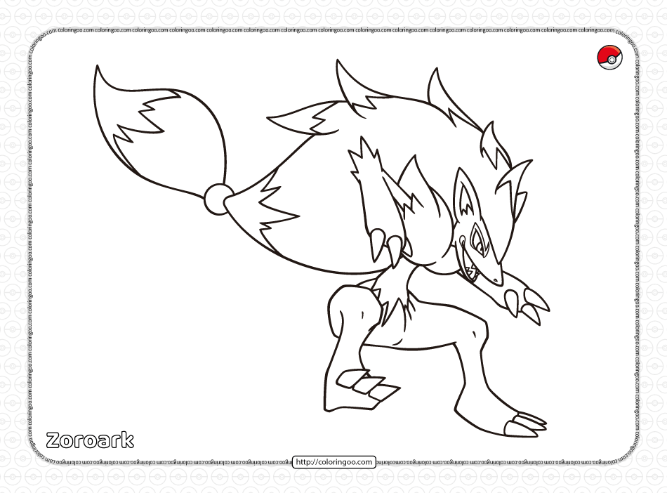 Pokemon zoroark coloring pages