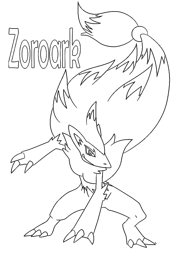 Pokemon kleurplaten zoroark generatie