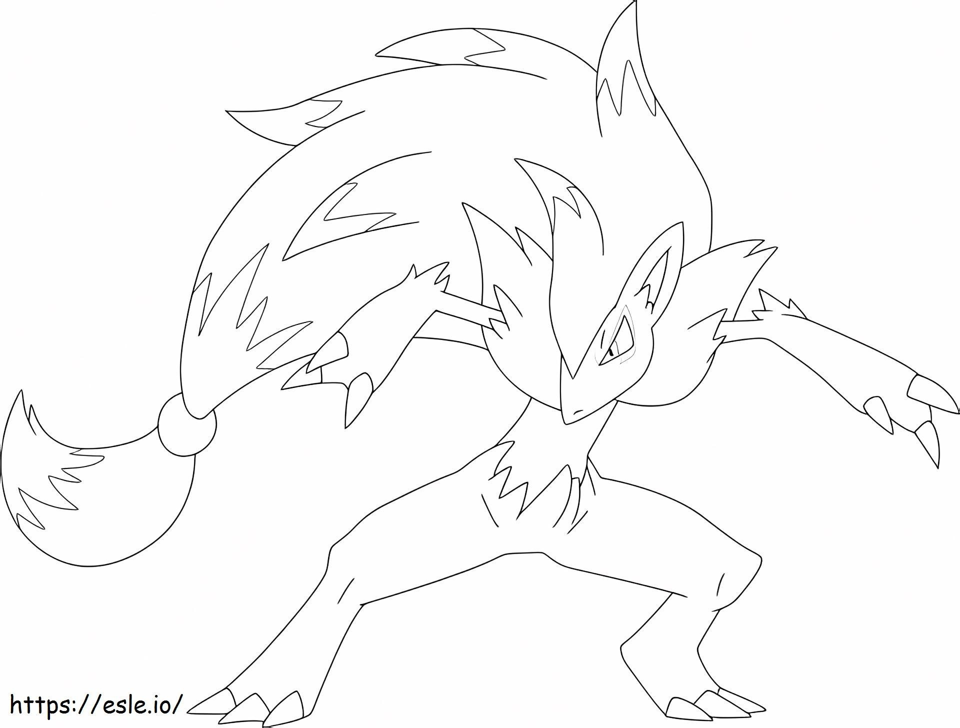 Tricky zoroark coloring page