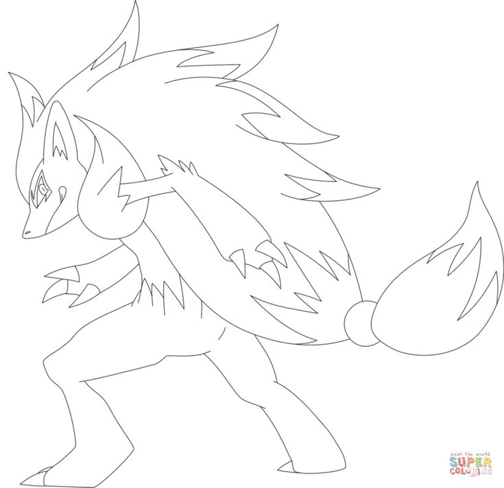 Zoroark super coloring pokemon sketch pokemon zoroark pokemon