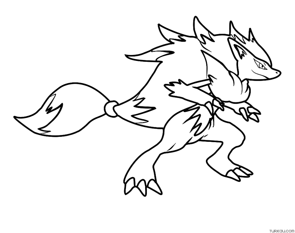 Pokemon zoroark easy coloring page
