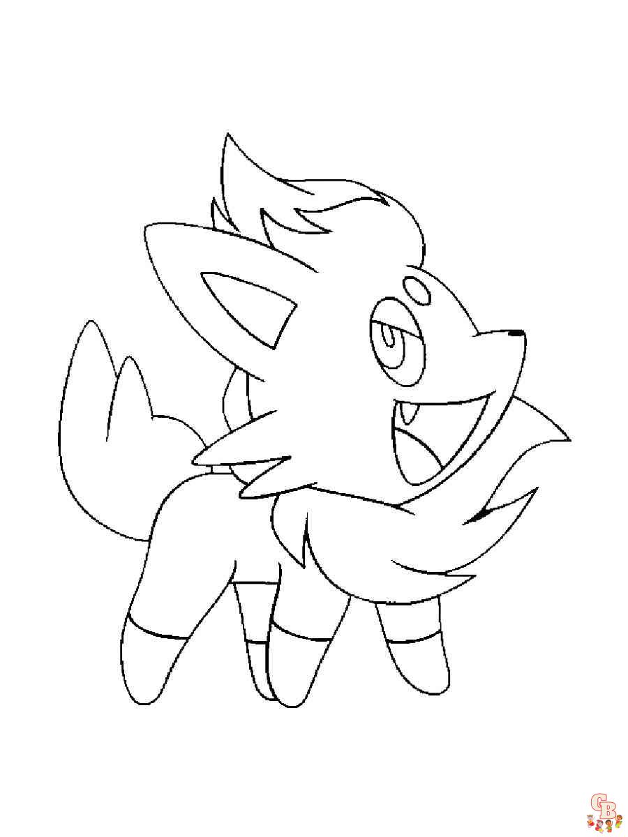 Garten of zorua coloring pages