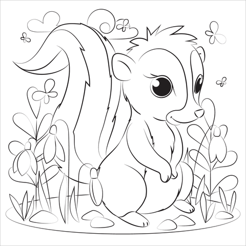 Dibujo de zorrillo para colorear dibujos para colorear imprimir gratis