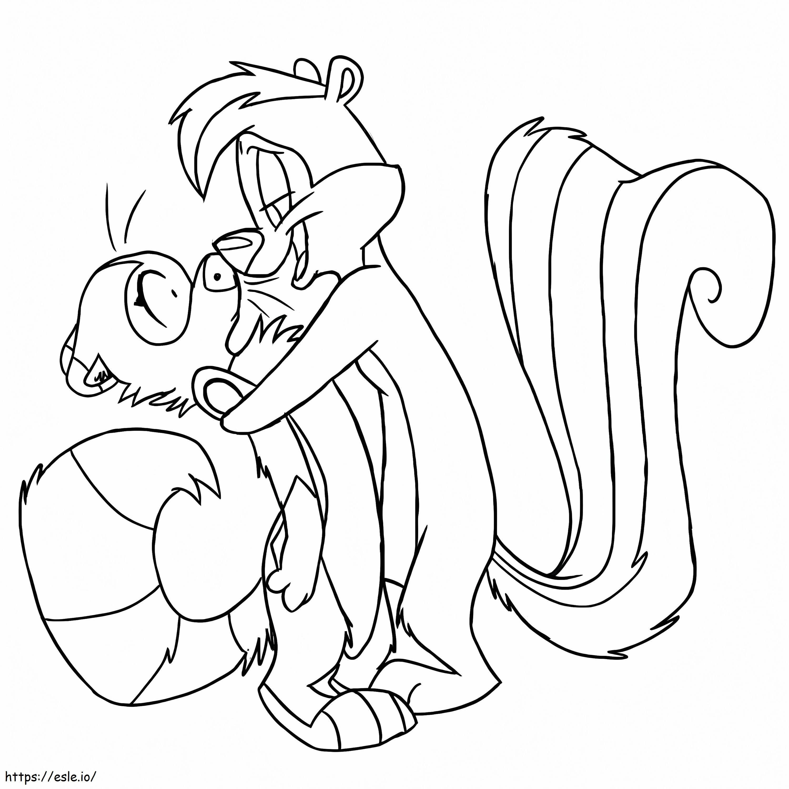 Imprimible pepe le pew para colorear
