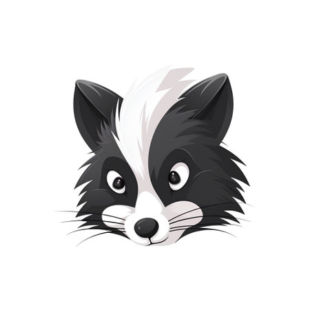 Cartoon skunk isolated on white background vector illustration for design stock photo picture and royalty free image image