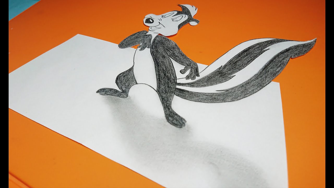 Pepe le pew drawing d best cartoon pepe le pew dibuja el zorrillo ð en d