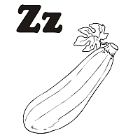 Z is for zucchini coloring pages