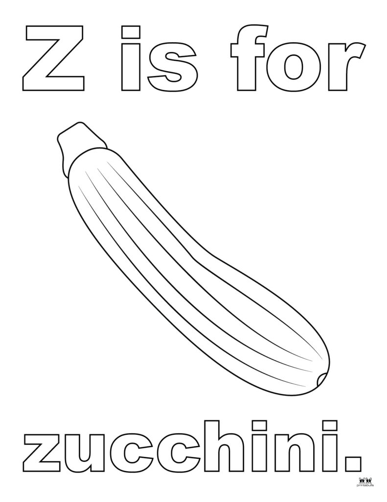 Letter z coloring pages