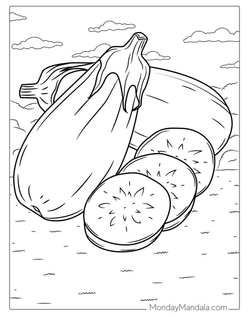 Vegetable coloring pages free pdf printables