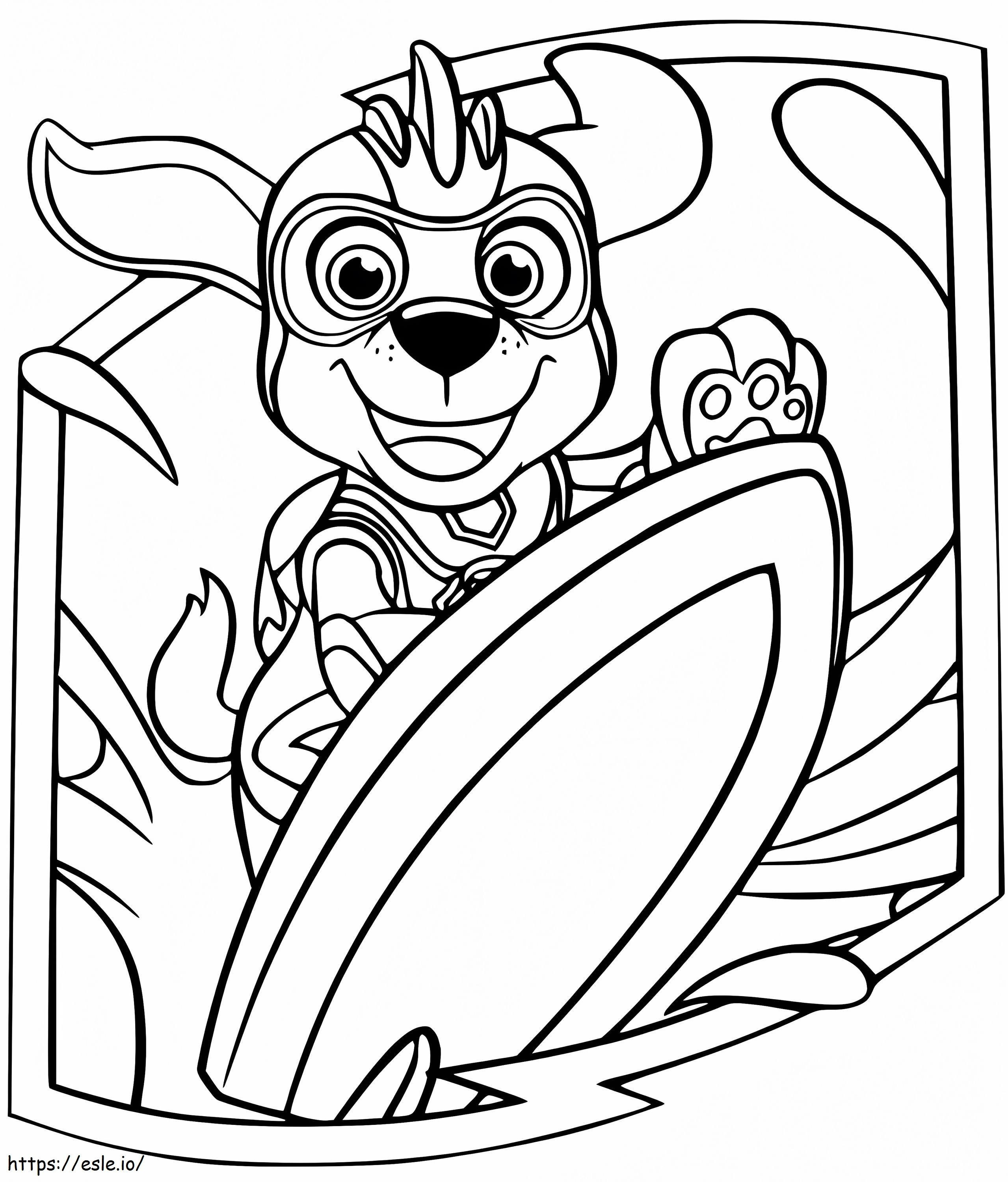 Zuma mighty pups coloring page