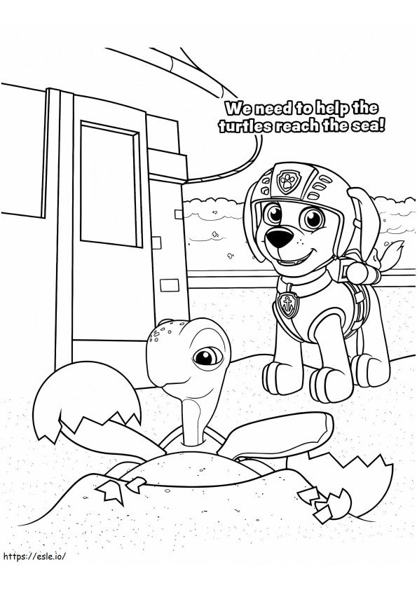 Zuma paw patrol coloring page