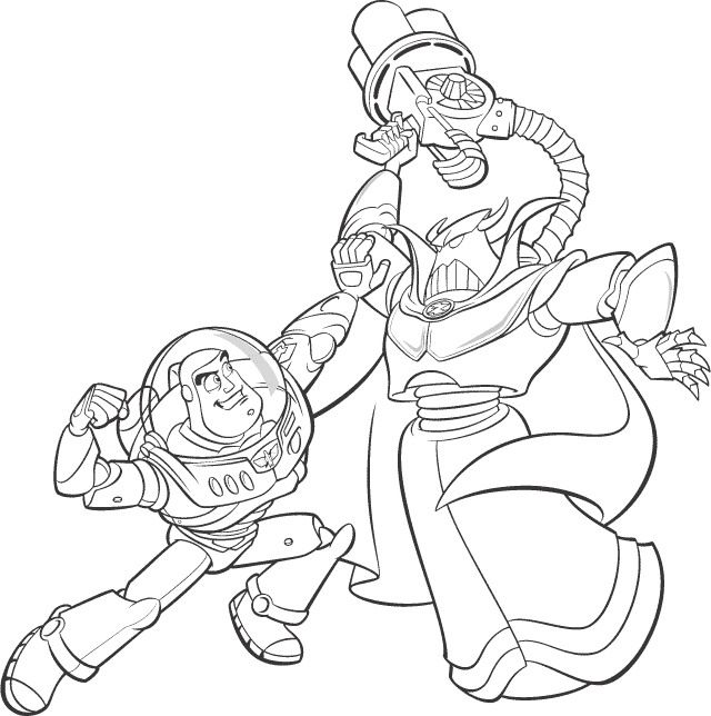 Buzz and zurg coloring pages