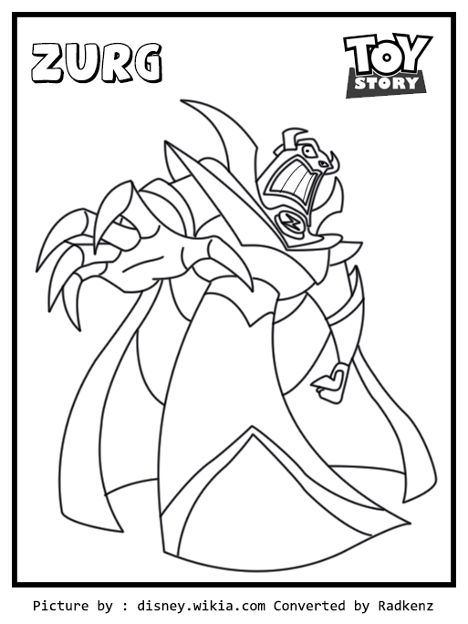 Radkenz artworks gallery toy story zurg coloring page