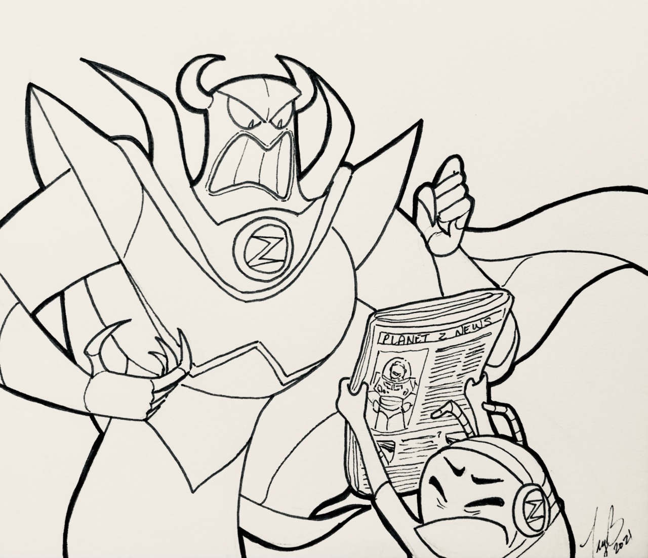 Â inktober day evil emperor zurg