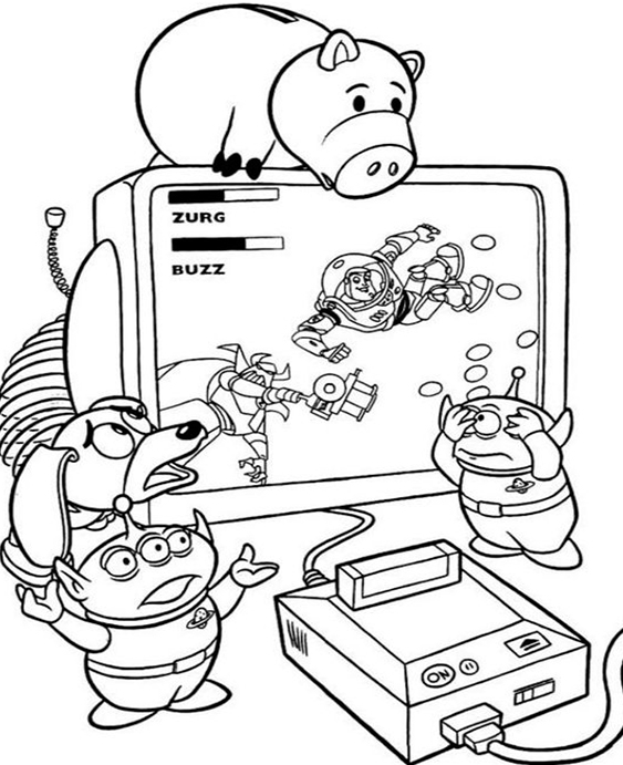Free easy to print toy story coloring pages