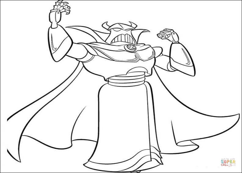 Zurg coloring page free printable coloring pages